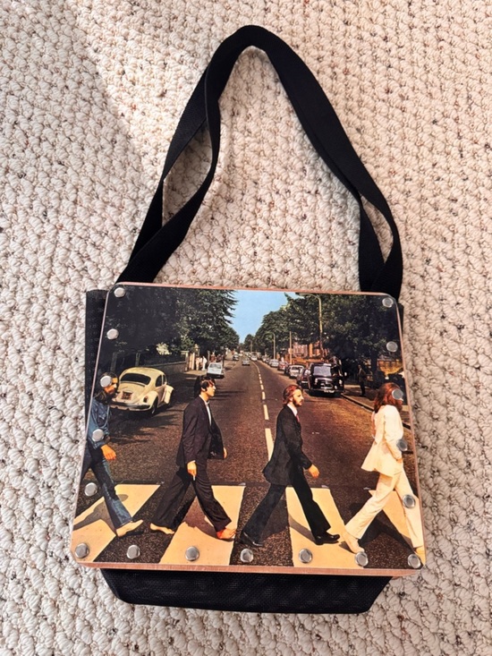 None Handbags - Rare Vintage Beatles Abbey Road Record Shoulder Bag
